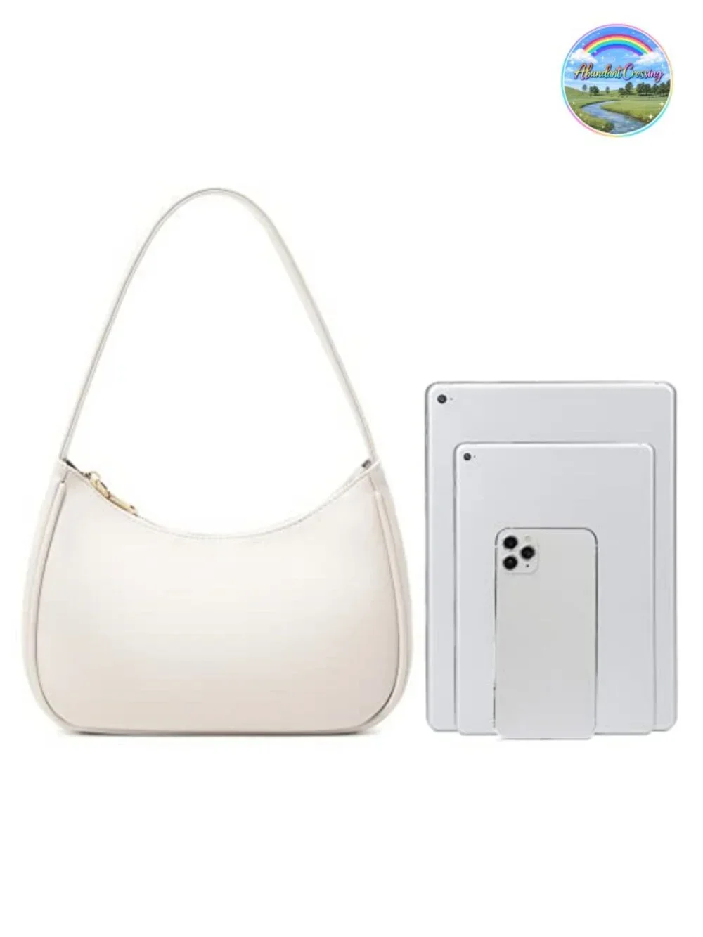Cute Hobo Tote Handbag Mini Clutch Purse with Zipper Closure